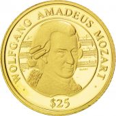 Liberia, Rpublique, 25 Dollars Wolfgang Amadeus Mozart, 2000