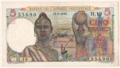 Afrique Occidentale, 5 Francs type 1943-48