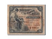 Congo Belge, 5 Francs type 1941-50, Sixime mission - 1947