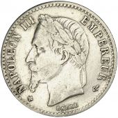 Second French Empire, 50 Centimes Napolon III, laureate head