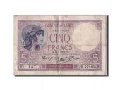 France, 5 Francs, 5 F 1917-1940 Violet, 1939, KM:83, 1939-07-27, TB+, Fay...