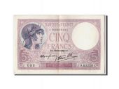 France, 5 Francs 1917-1940 Violet,KM:83,1939-09-28, AU(55-58)