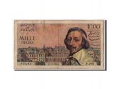France, 1000 Francs 1953-1957 Richelieu,1956-11-02,KM:134a,Fayette42.23,TB