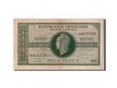 France,1000 Francs Marianne type 1945Chiffres Maigres,non dat (1945),VF13.1,S