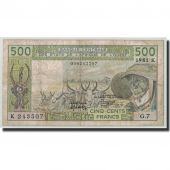 West African States, Senegal, 500 Francs, 1981, KM:706Kc, B+