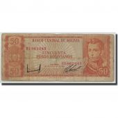 Bolivie, 50 Pesos Bolivianos, 1962, 1962-07-13, KM:162a, AB+