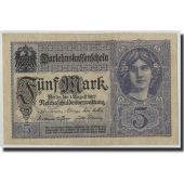 Allemagne, 5 Mark, 1917, KM:56b, 1917-08-01, TB+