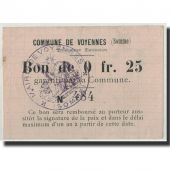 France, Voyennes, 25 Centimes, 1915, AU(50-53), Pirot:80-634