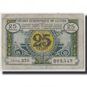 France, Rgion centre, 25 Centimes, B+, Pirot:40-1