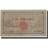 France, Lyon, 1 Franc, 1914, VF(20-25), Pirot:77-1
