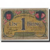 France, Grenoble, 1 Franc, 1917, B+, Pirot:63-20