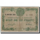 France, Chateauroux, 1 Franc, 1916, B+, Pirot:46-17