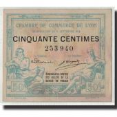 France, Lyon, 50 Centimes, 1915, AU(55-58), Pirot:77-5