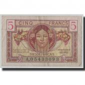 France, 5 Francs, 1947 French Treasury, 1947, VF(30-35), Fayette:VF29.1, KM:M6a