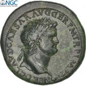 Nero, Sestertius, Lyons, NGC Choice XF 5/3