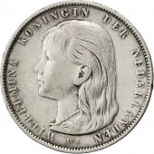 Pays-Bas, Wilhelmina, 1 Gulden, 1896, faible tirage