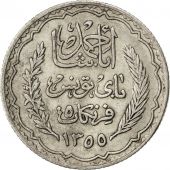 Tunisie, Ahmad Pasha Bey, 5 Francs, 1936, KM 261