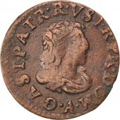 DOMBES, Gaston d'Orlans, Denier tournois, 1649, CGKL 756