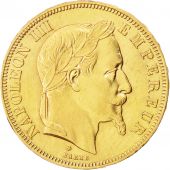 Second Empire, 50 Francs or Napolon III tte laure, 1868, Strasbourg, Gadoury 1112