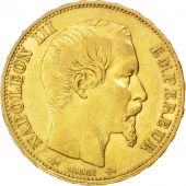 Second Empire, 20 Francs Napolon III, tte nue, 1860 A (6 sur 5), Paris, Gadoury 1061