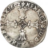 Henri IV, Quart d'cu, croix feuillue de face, 1602 L, Bayonne, Sombart 4686
