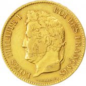 Louis Philippe I, 40 Francs Or, 1837 A, Paris, Gadoury 1106