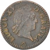 Louis XV, Liard  la vieille tte, 1773 W, Lille, Gadoury 272