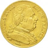 Louis XVIII, Premire Restauration, 20 Francs or, 1815 B, Rouen, Gadoury 1026