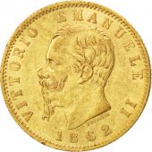Italie, Victor Emmanuel II, 20 Lire, 1862 T, Turin, KM 10.1