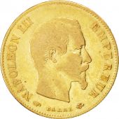 Second Empire, 10 Francs or Napolon III tte nue, 1860 A, Paris, Gadoury 1014