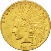 tats-Unis, 10 Dollars tte d'indien, 1908, Philadelphie, KM 130