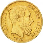 Belgique, Lopold II, 20 Francs, 1870, KM 32