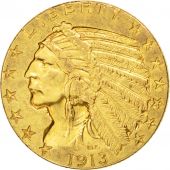 United States 5 Dollars Foreign Coins Münzen États-Unis, 5 Dollars tête d'indien, 1913, Philadelphie, KM