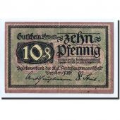 Allemagne, Dresden, 10 Pfennig, graphique, 1918, 1918-12-31, SPL