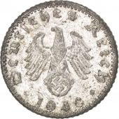 Allemagne, IIIme Reich, 50 Reichspfennig, 1940 G, Karlsruhe, KM 96