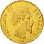 Second Empire, 100 Francs or Napolon III tte nue, 1857 A, Paris, Gadoury 1135