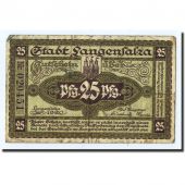 Billet, Allemagne, Langensalza Stadt, 25 Pfennig, chteau, 1920, Undated, TB