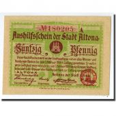 Banknote, Germany, Altona, 50 Pfennig, chteau, 1918, 1918-11-02, UNC(63)