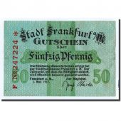 Billet, Allemagne, Frankfurt am Main Stadt, 50 Pfennig, Ecusson, 1917