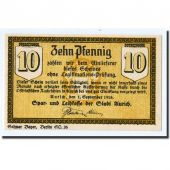 Billet, Allemagne, Aurich, 10 Pfennig, Ecusson, 1918, 1918-09-01, SPL