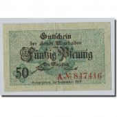 Billet, Allemagne, Wiesbaben, 50 Pfennig, graphique, 1919, SPL