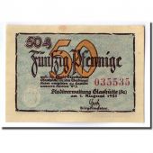 Banknote, Germany, Glashutte, 50 Pfennig, horloge, 1921, UNC(63), Mehl:430.1