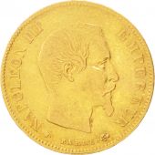 Second Empire, 10 Francs or Napolon III tte nue, 1860 A, Paris, Gadoury 1014