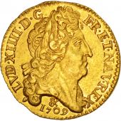 Louis XIV, Louis d'or au soleil, 1709 &, Aix-en-Provence, Gadoury 256