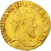Henri II, Henri d'or, 1er type, 1551 H, La Rochelle, Sombart 4976c