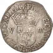 Louis XIII, 1/8 cu, titulature du ct de l'cu, 1643 G, Poitiers, Gadoury 24