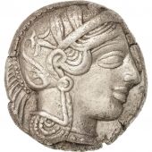 Attica, Tetradrachm, 490-407 AV JC, Athens, AU(50-53), Silver, SNG Cop:31, Rare