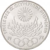 GERMANY - FEDERAL REPUBLIC, 10 Mark, 1972, Munich, KM:135, MS(63), Silver