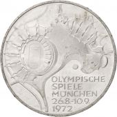 GERMANY - FEDERAL REPUBLIC, 10 Mark, 1972, Stuttgart, KM:133, SPL, Silver