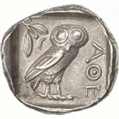 Attica, Tetradrachm, 490-407 AV JC, Athens, AU(55-58), Silver, SNG Cop:31